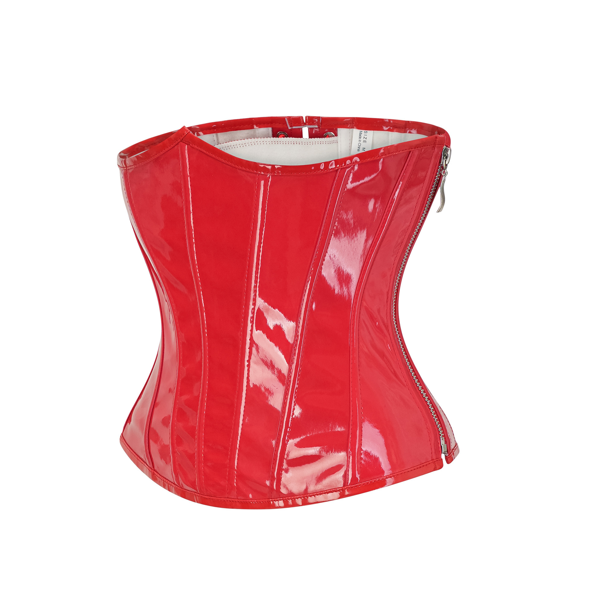 Steampunk Red PU Leather Side  - Corset Waist Cinch recensione e prezzo