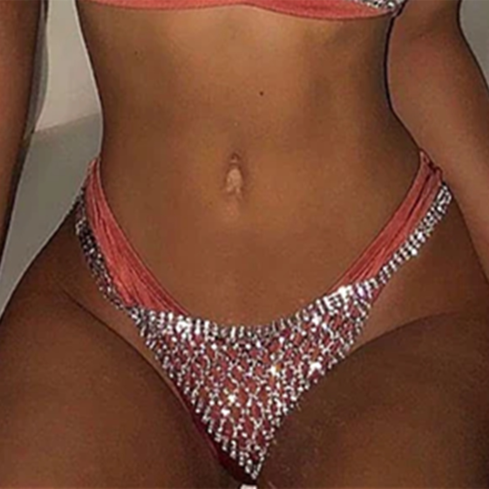 Stonefans Mesh Rhinestone Body - Thong Bikini Women recensione e prezzo