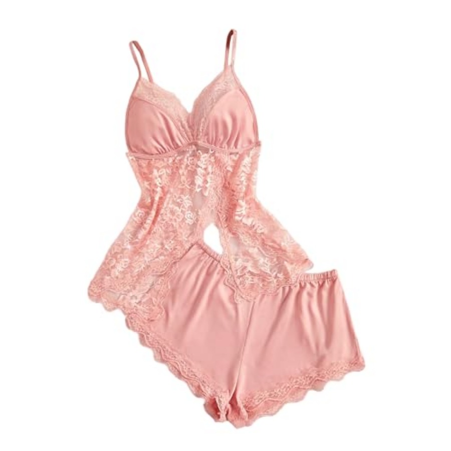 OYOANGLE Women's 2 Pcs Pajama  - Cami Top Lace recensione e prezzo