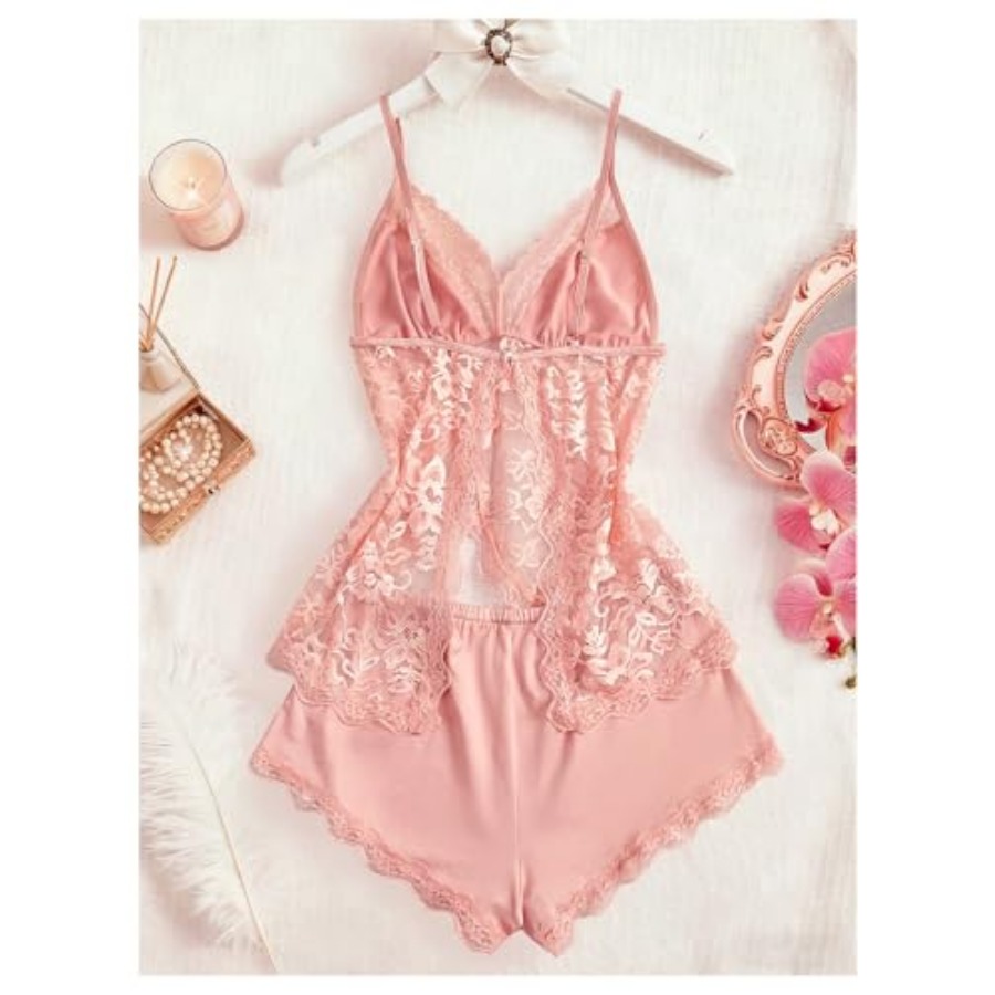 OYOANGLE Women's 2 Pcs Pajama  - Cami Top Lace recensione e prezzo