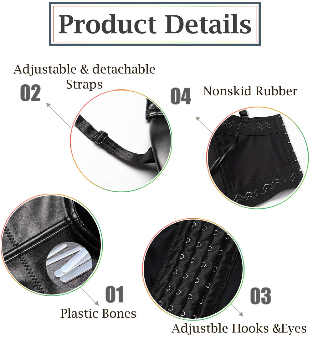 Women Leather Corset Bustiers  - Corset Waist Cinch recensione e prezzo