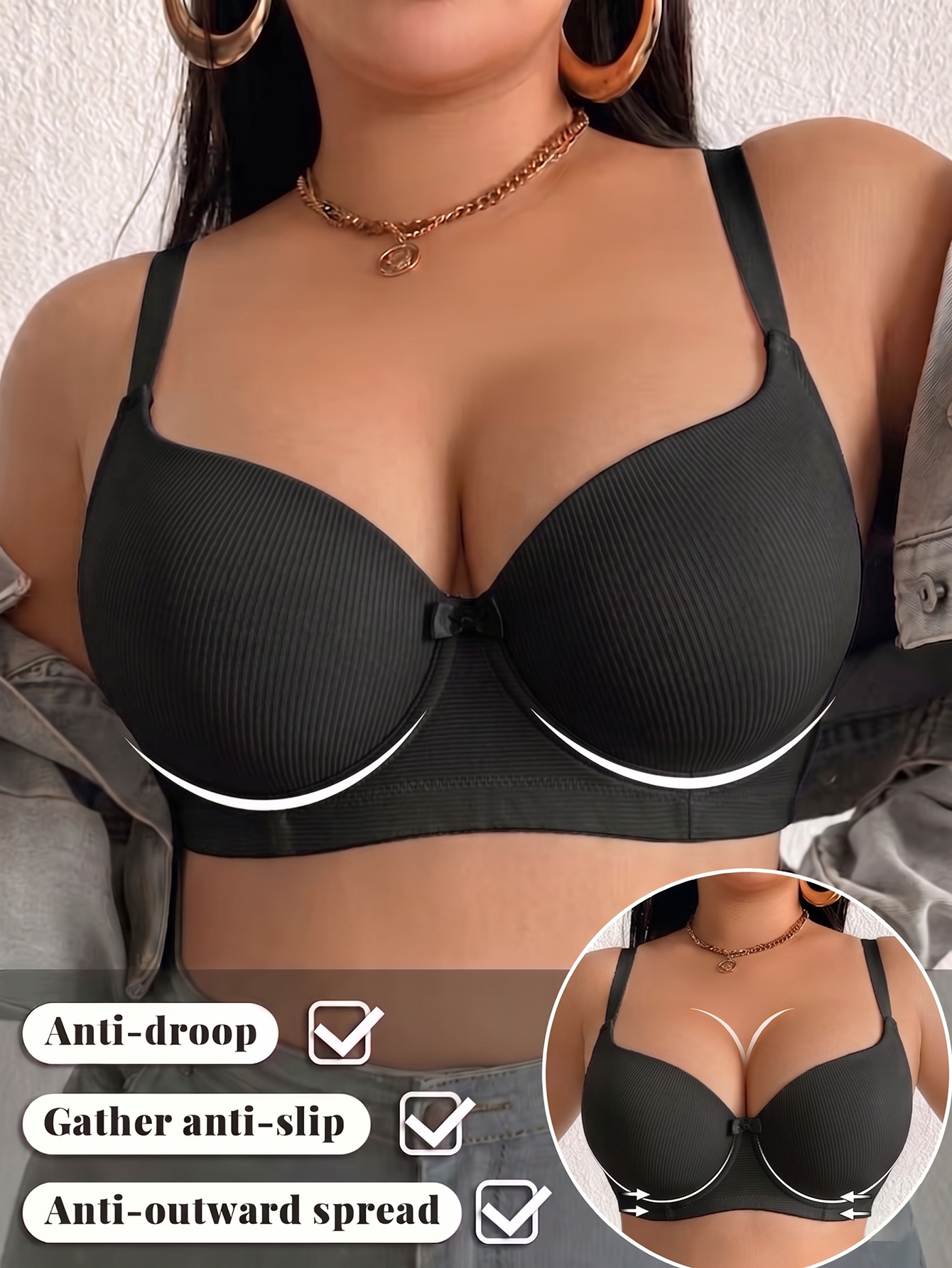 Plus Size Anti-Sagging Women B - Push Up Bra Padded recensione e prezzo