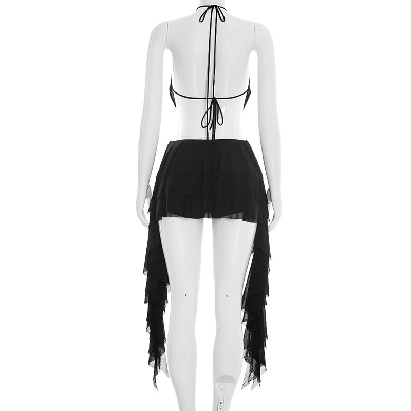 Women Sexy Solid Mesh 2 Piece  - Cami Top Lace recensione e prezzo