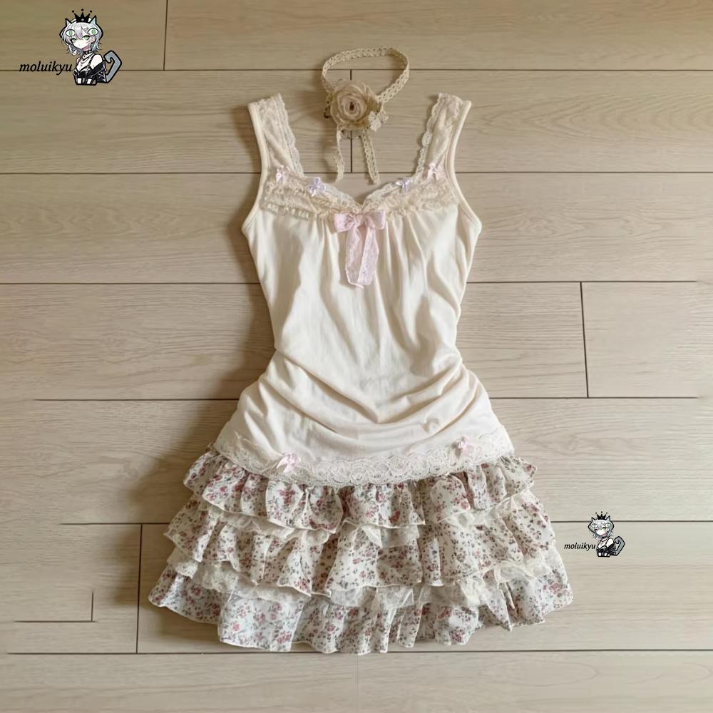 Women Y2K 2Pcs Outfit Set Lace - Cami Top Lace recensione e prezzo