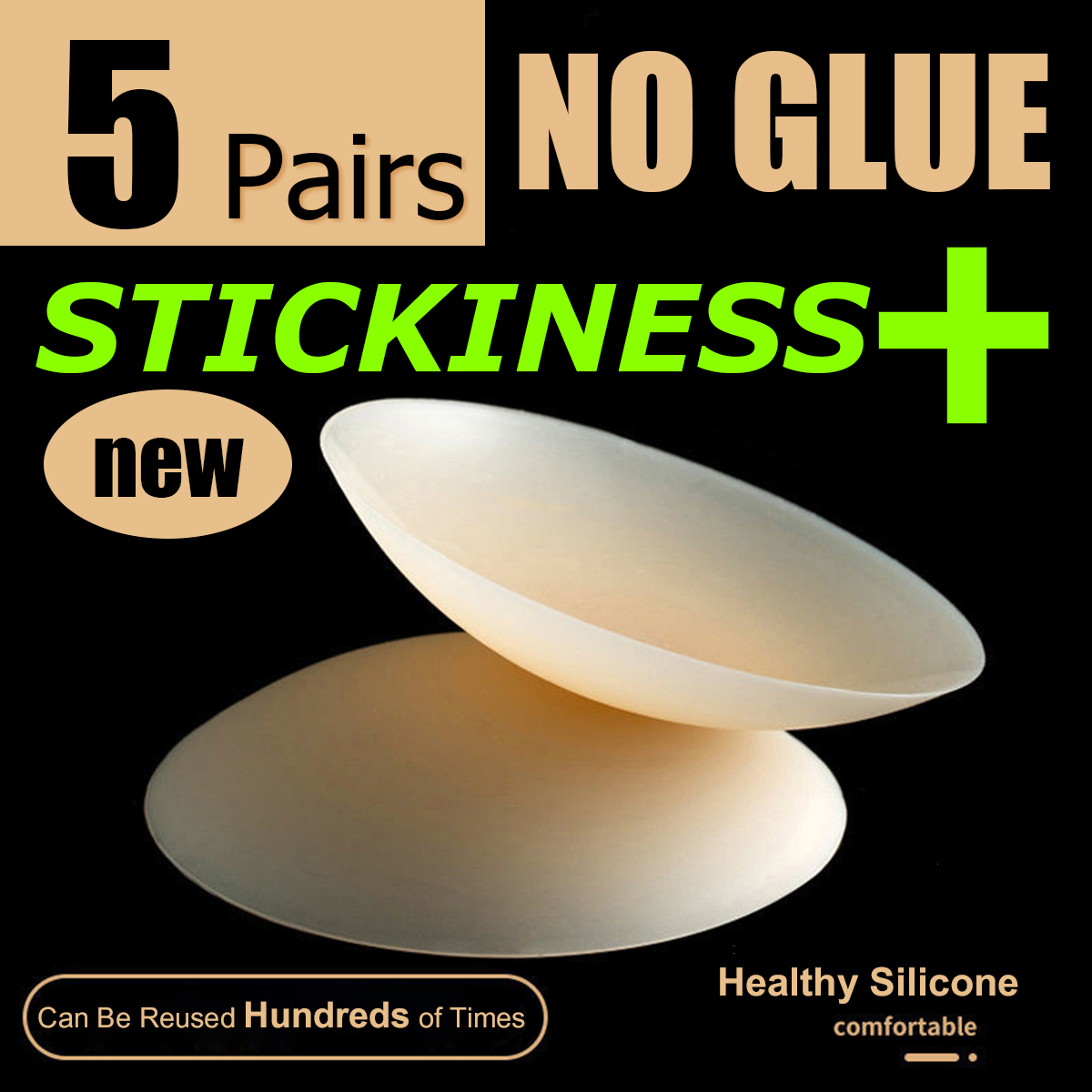 5 Pairs More Sticky 10cm No Tr - Silicone Bra Adhesive recensione e prezzo