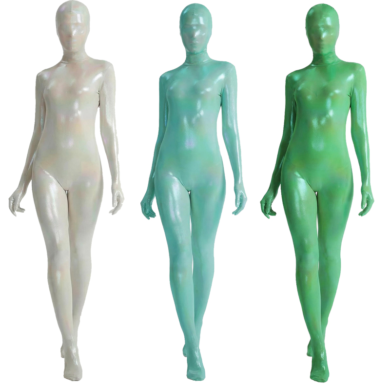 Women Shiny Gradient Zentai Bo - Shapewear Bodysuit Firm recensione e prezzo