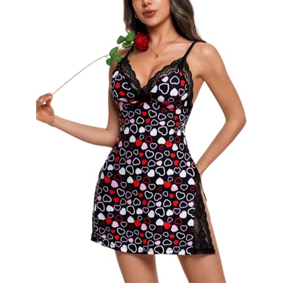 Night Gowns for Women V Neck L - Babydoll Chemise Night recensione e prezzo
