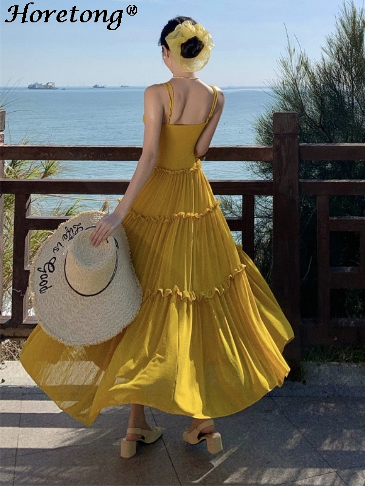 Women's Summer Solid Cami Maxi - Corset Waist Cinch recensione e prezzo