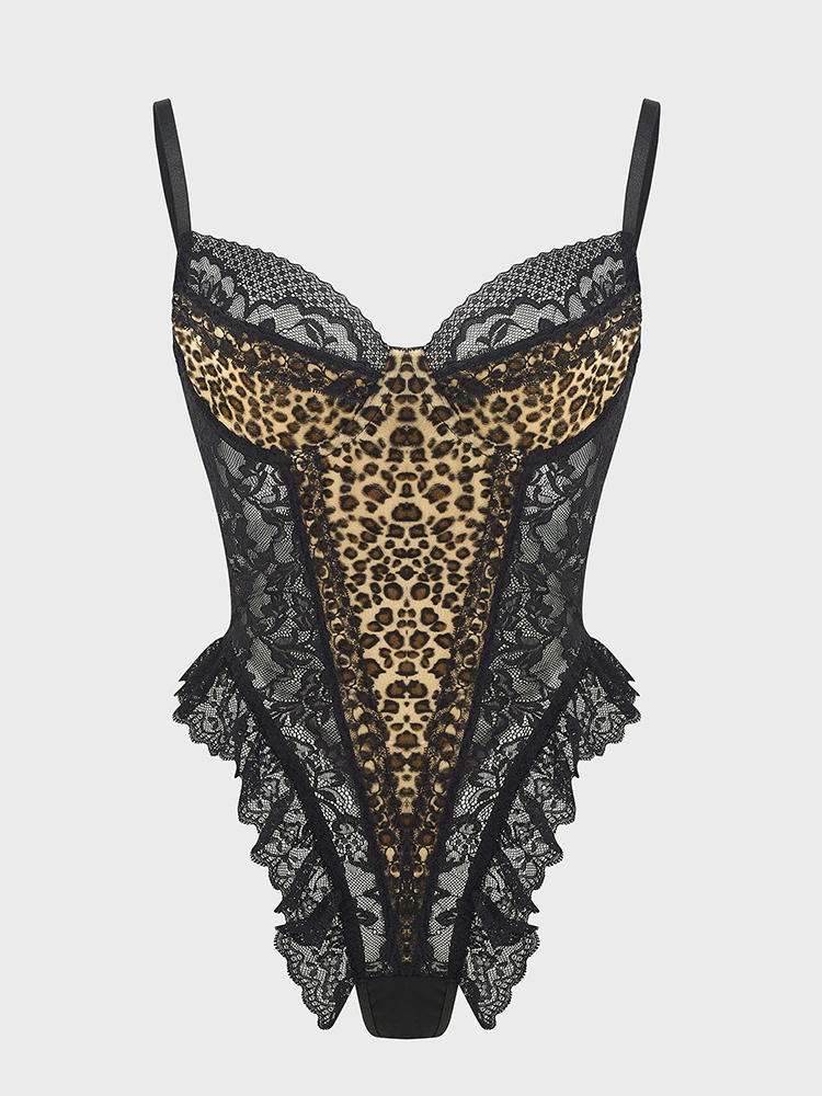 Sexy Lace Leopard Pattern Body - Shapewear Bodysuit Firm recensione e prezzo
