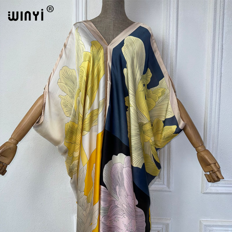 WINYI Summer african V-neck dr - Robe Silk Women recensione e prezzo