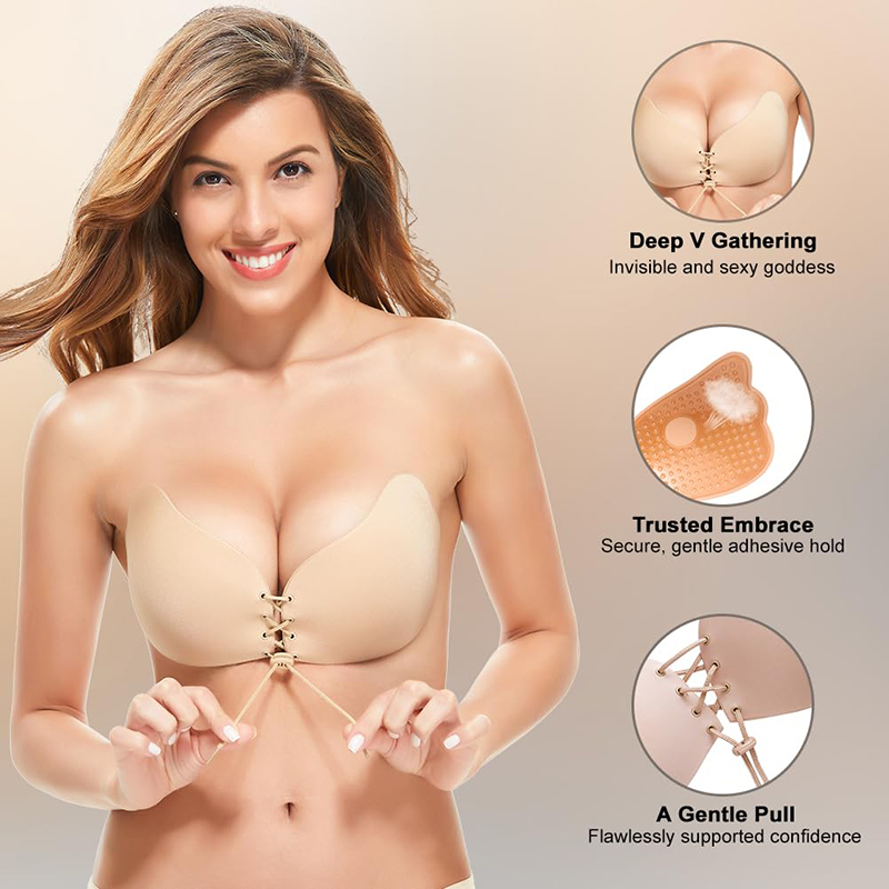 1/2 Pairs Women Summer Backles - Strapless Bra Backless recensione e prezzo