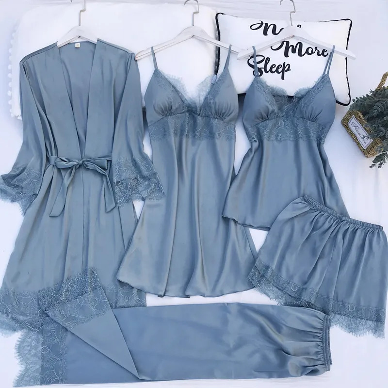 Pajamas Set Silk Satin Womens  - Robe Silk Women recensione e prezzo