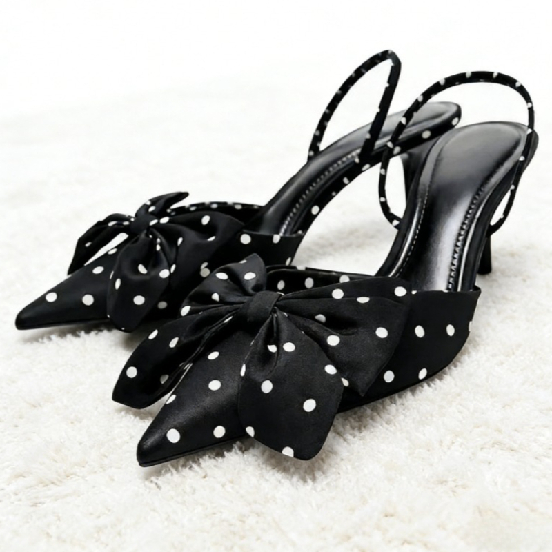 Brown Polka Dot Butterfly Knot - Slip Dress Satin recensione e prezzo