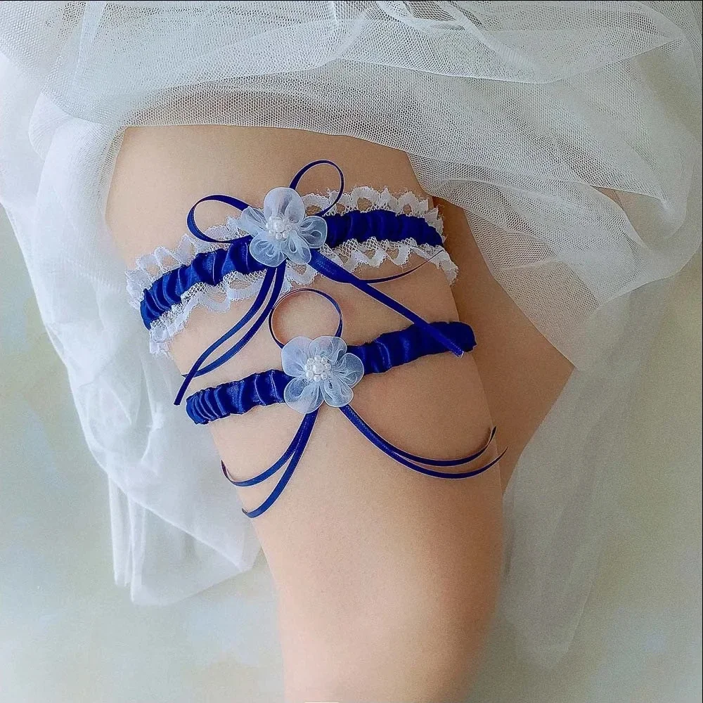 2pcs/Set Satin Ribbon Wedding  - Garter Belt Set recensione e prezzo
