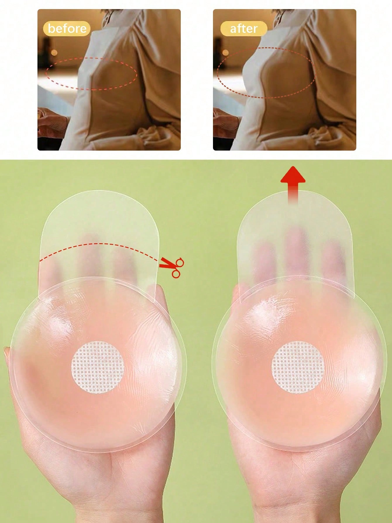 6.5cm Invisible Silicone Breas - Silicone Bra Adhesive recensione e prezzo