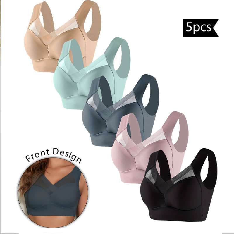 5PCS Women Sports Bras Full Cu - Bralette Wireless Soft recensione e prezzo