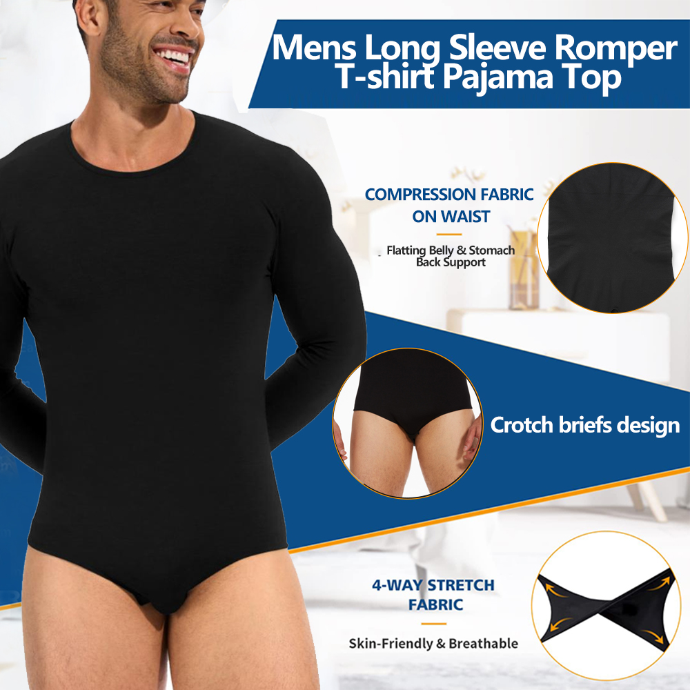 Mens Long Sleeve Bodysuit Full - Shapewear Bodysuit Firm recensione e prezzo